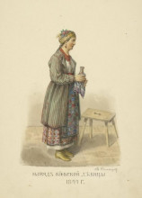 Репродукция картины "dress of the kiev girls" художника "солнцев фёдор"
