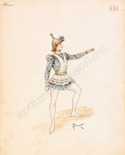Репродукция картины "дизайн мужского средневекового костюма" художника "соломко сергей"
