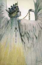 Репродукция картины "мария лебедь белая" художника "соломко сергей"