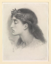 Копия картины "study of sappho" художника "соломон симеон"