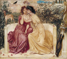 Картина "sappho and erinna in a garden at mytilene" художника "соломон симеон"