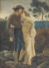 Копия картины "pastoral lovers" художника "соломон симеон"