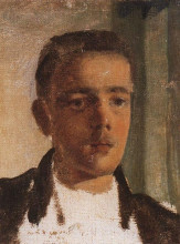 Репродукция картины "портрет с.п.дягилева" художника "сомов константин"
