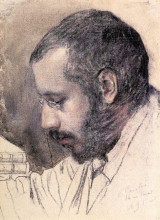Копия картины "портрет художника а.н.бенуа" художника "сомов константин"