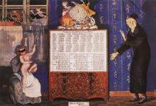 Картина "новый и старый год. обложка табель-календаря на 1905 год" художника "сомов константин"