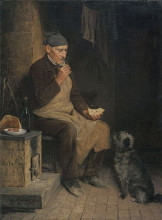 Репродукция картины "old man taking a rest (gyp)" художника "анкер альберт"