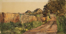 Копия картины "дорога на даче" художника "сомов константин"