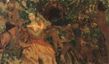 Картина "людмила в саду черномора. на сюжет поэмы а.с.пушкина руслан и людмила" художника "сомов константин"