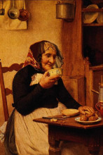 Репродукция картины "grandmother" художника "анкер альберт"