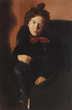 Копия картины "портрет а.п.остроумовой" художника "сомов константин"