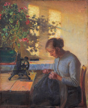 Картина "sewing fisherman&#39;s wife" художника "анкер анна"