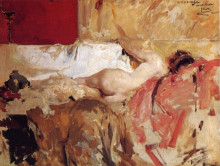 Копия картины "bacchante" художника "соролья хоакин"
