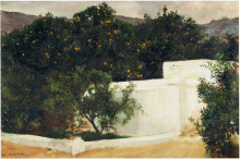 Копия картины "orange trees on the road to seville" художника "соролья хоакин"