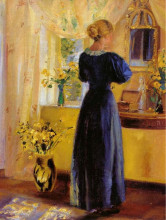 Картина "young woman in front of a mirror" художника "анкер анна"