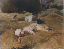 Копия картины "the nap, asturias" художника "соролья хоакин"