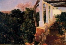 Копия картины "farmhouse in alcira" художника "соролья хоакин"