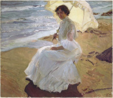 Копия картины "clothilde at the beach" художника "соролья хоакин"
