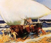 Копия картины "on the beach, valencia" художника "соролья хоакин"