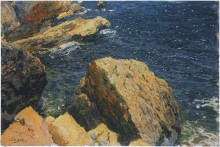 Картина "rocks of the cape, javea" художника "соролья хоакин"