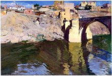 Репродукция картины "san martin bridge at toledo" художника "соролья хоакин"