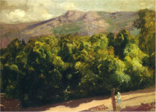 Репродукция картины "gardens at san ildefonso" художника "соролья хоакин"