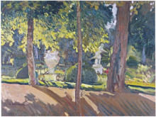 Репродукция картины "gardens of la granja" художника "соролья хоакин"