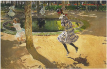 Копия картины "skipping rope at la granja" художника "соролья хоакин"
