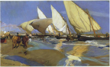 Картина "return from fishing" художника "соролья хоакин"