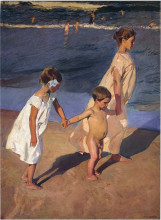 Копия картины "to the water, valencia" художника "соролья хоакин"