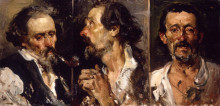 Картина "three studies of head" художника "соролья хоакин"