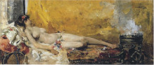 Картина "resting bacchante" художника "соролья хоакин"