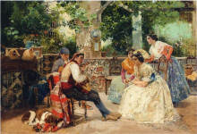 Репродукция картины "guitplayers, valencia" художника "соролья хоакин"