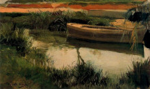 Копия картины "boat in albufera" художника "соролья хоакин"