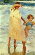 Картина "the two sisters" художника "соролья хоакин"