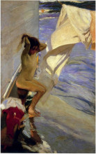 Копия картины "before the bath" художника "соролья хоакин"