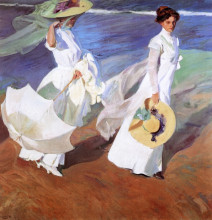 Копия картины "promenade by the sea" художника "соролья хоакин"
