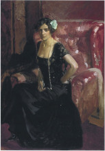 Копия картины "clotilde in an evening dress" художника "соролья хоакин"