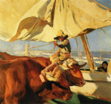 Копия картины "afternoon sun, playa de valencia" художника "соролья хоакин"
