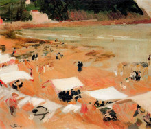 Картина "beach at zarauz" художника "соролья хоакин"