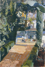 Репродукция картины "courtyard" художника "соролья хоакин"