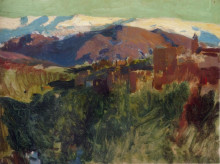 Копия картины "sierra nevada from the alhambra, grenada" художника "соролья хоакин"