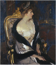 Репродукция картины "queen victoria eugenia of spain" художника "соролья хоакин"