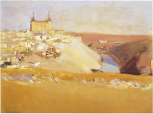 Репродукция картины "view of toledo" художника "соролья хоакин"