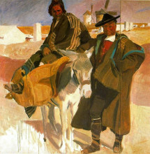 Репродукция картины "types of la mancha" художника "соролья хоакин"