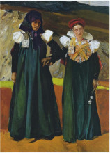 Копия картины "traditional dress from the anso valley" художника "соролья хоакин"