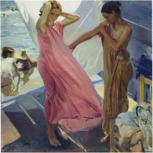 Копия картины "after the bath, valencia" художника "соролья хоакин"