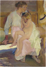 Картина "mother and daughter, valencia beach" художника "соролья хоакин"
