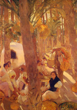 Копия картины "the elche palm grove" художника "соролья хоакин"