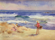 Копия картины "boy on the sand" художника "соролья хоакин"