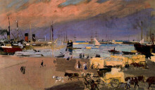 Копия картины "port valencia" художника "соролья хоакин"